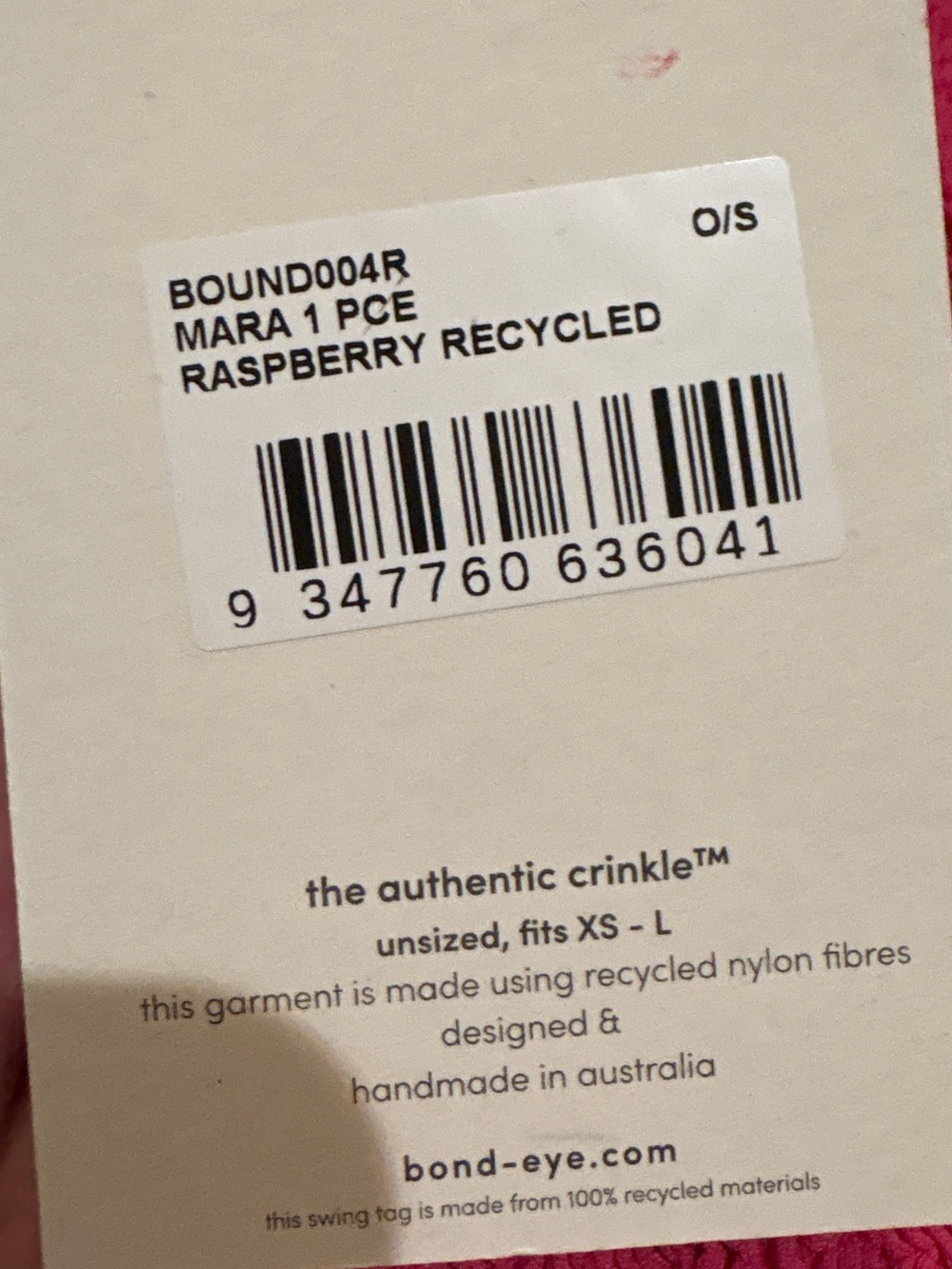 bond-eye Raspberry Textured One-Piece Swimsuit - Picture 4 of 4